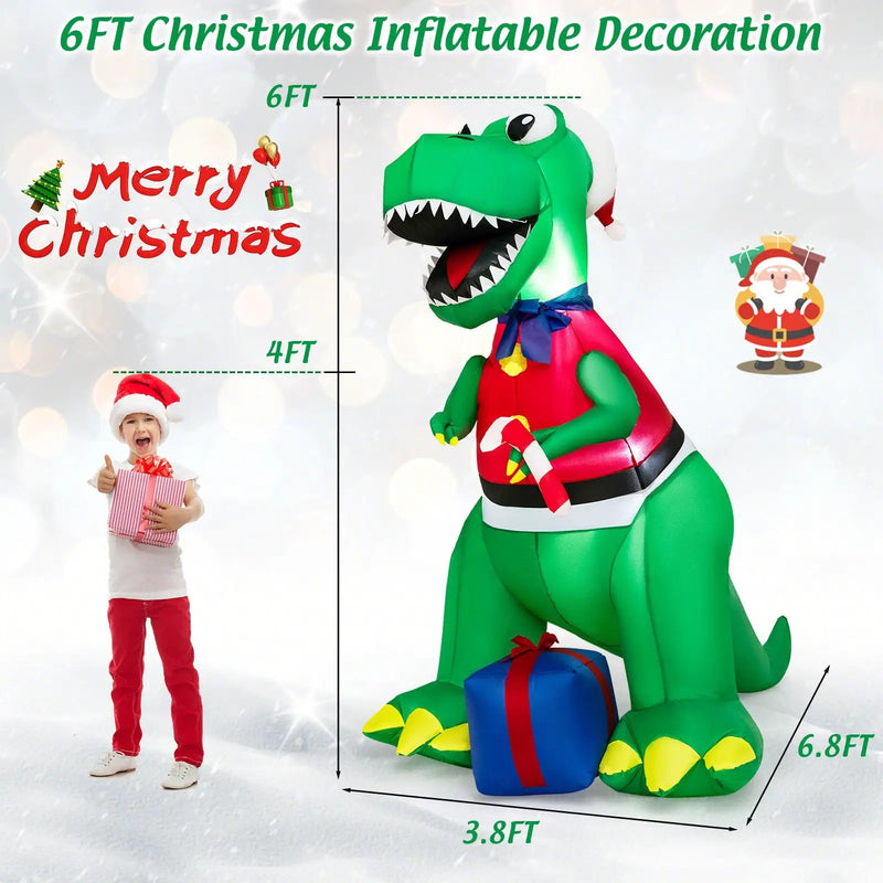 Inflatable Christmas Decoration with LED Lights and Waterproof Blower by DirectDeals