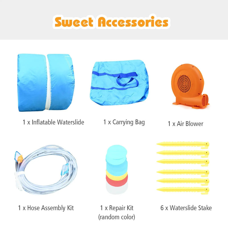 Inflatable Water Slide Bounce House with Water Cannon with 680W Blower by DirectDeals