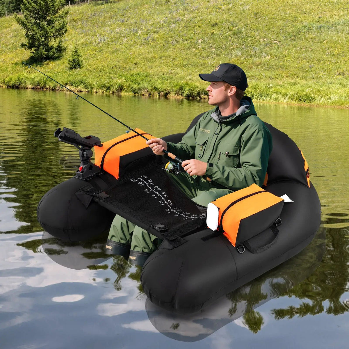 Inflatable Float Tube with Adjustable Fishing Rod Holder and Fish Hook Stator, photo 13 of 16