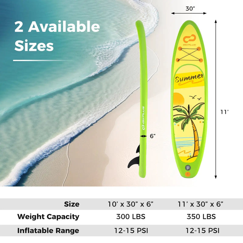 Inflatable Stand up Paddle Board iSUP Board Accessories with 3 Fins by DirectDeals