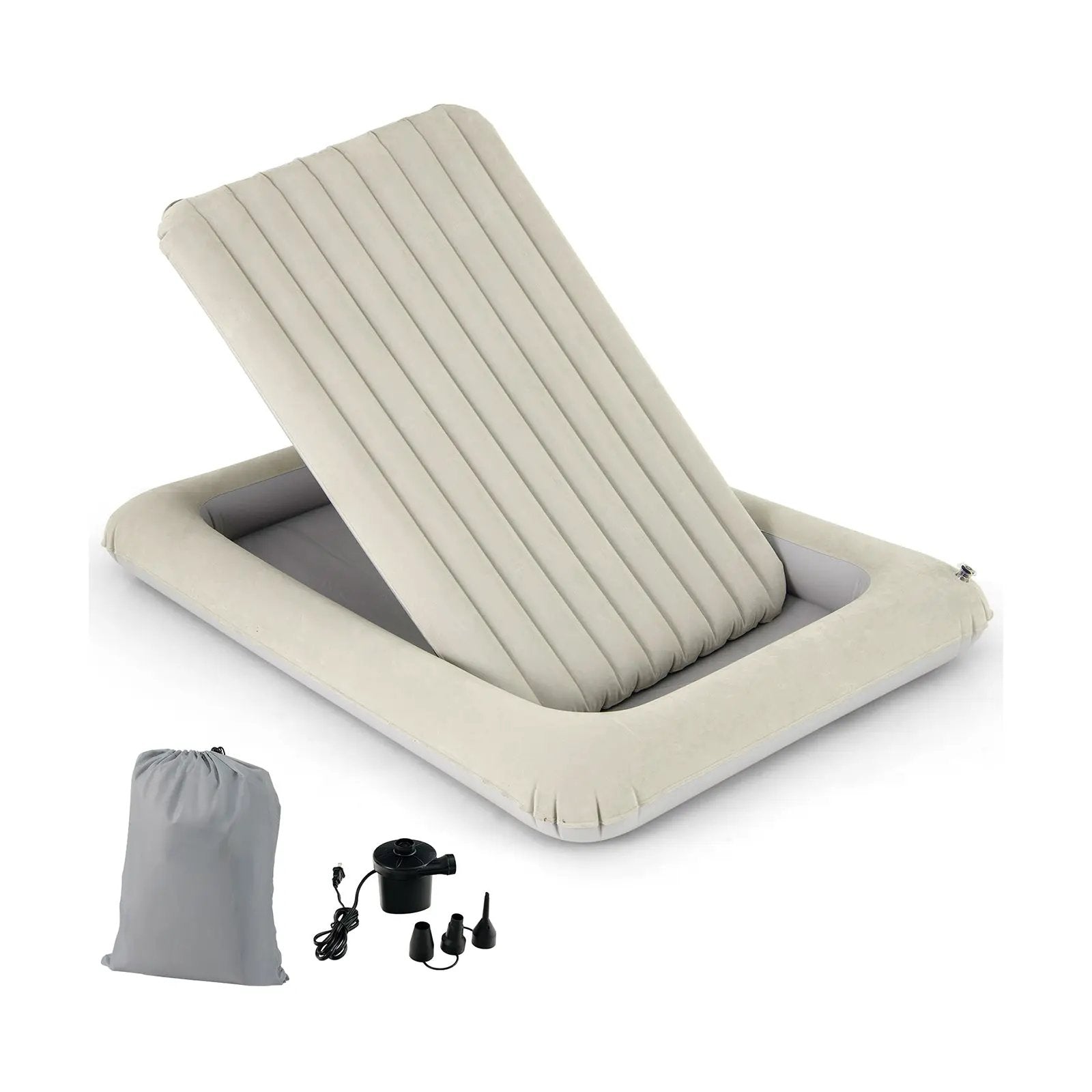 Inflatable Toddler Travel Bed with Electric Pump and Raised Bed Rails by DirectDeals
