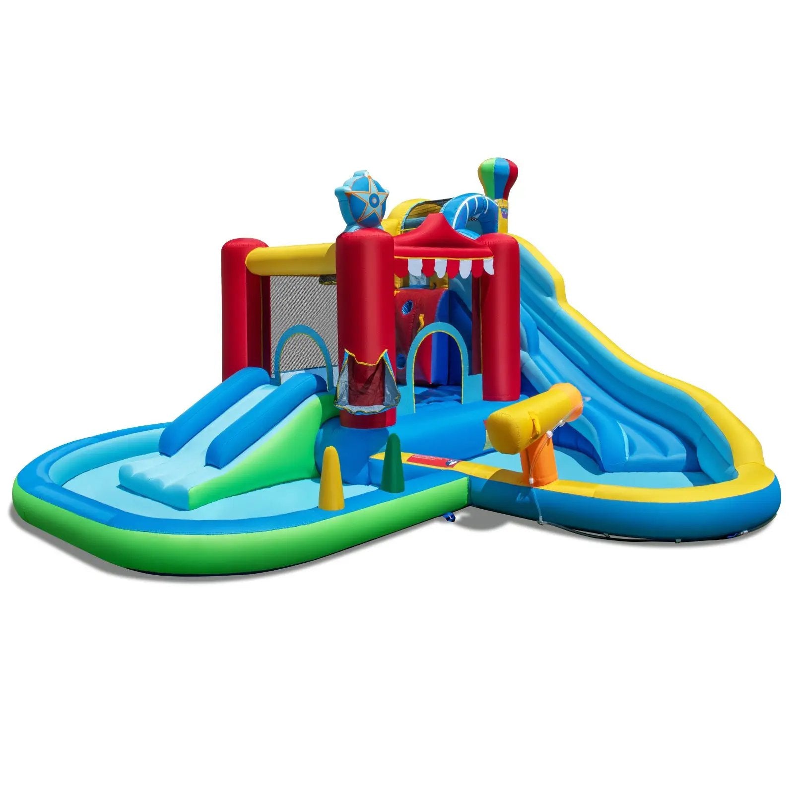 Inflatable Water Park Water Slide Wet Dry Combo Bounce House by DirectDeals