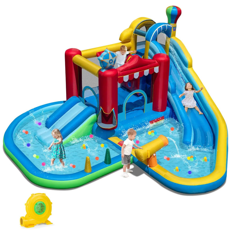 Inflatable Water Park Water Slide Wet Dry Combo Bounce House by DirectDeals