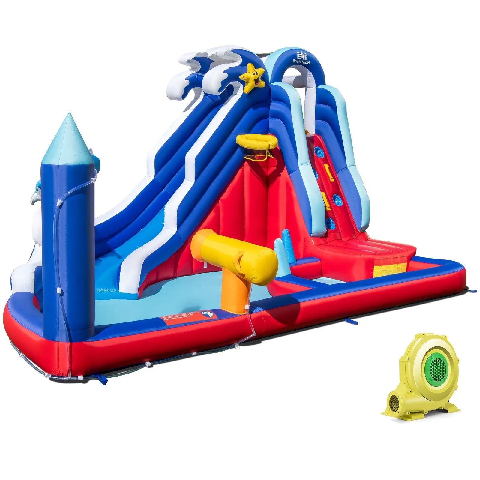 6-In-1 Inflatable Water Park with 735W Blower by DirectDeals