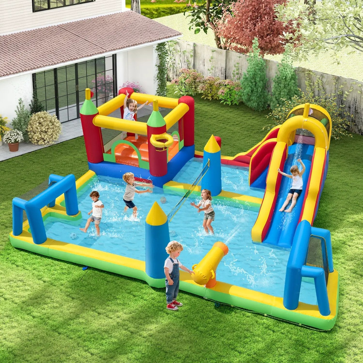 Inflatable Water Slide Bounce House 9-in by DirectDeals