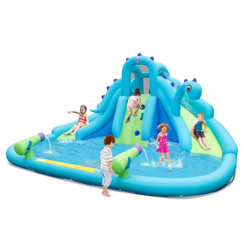 Inflatable Water Slide with Dual Slides and Large Splash Pool and Carry Bag (with 584W Blower) by DirectDeals