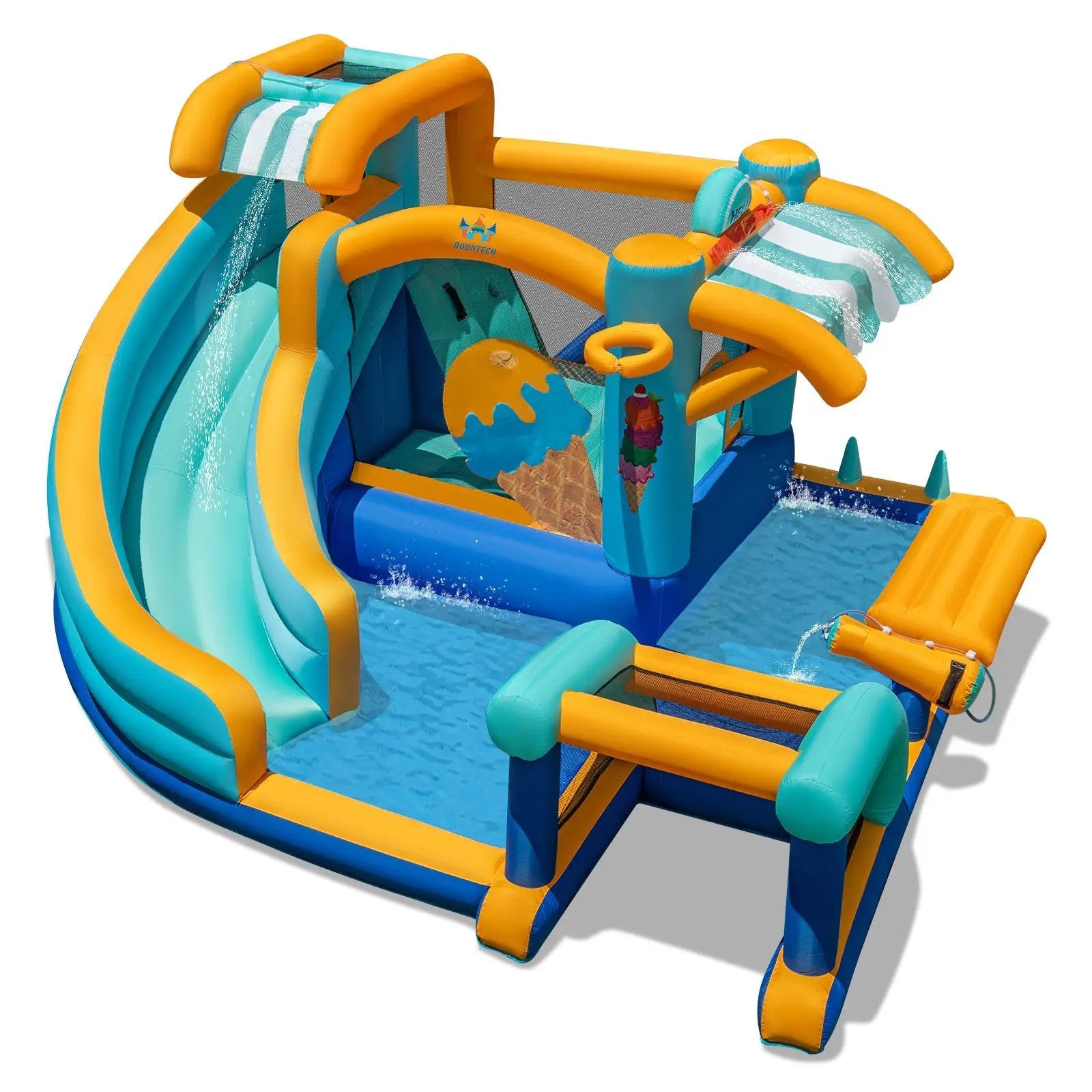 Inflatable Water Slide Bounce House Kids Jump Castle with 735W Blower by DirectDeals