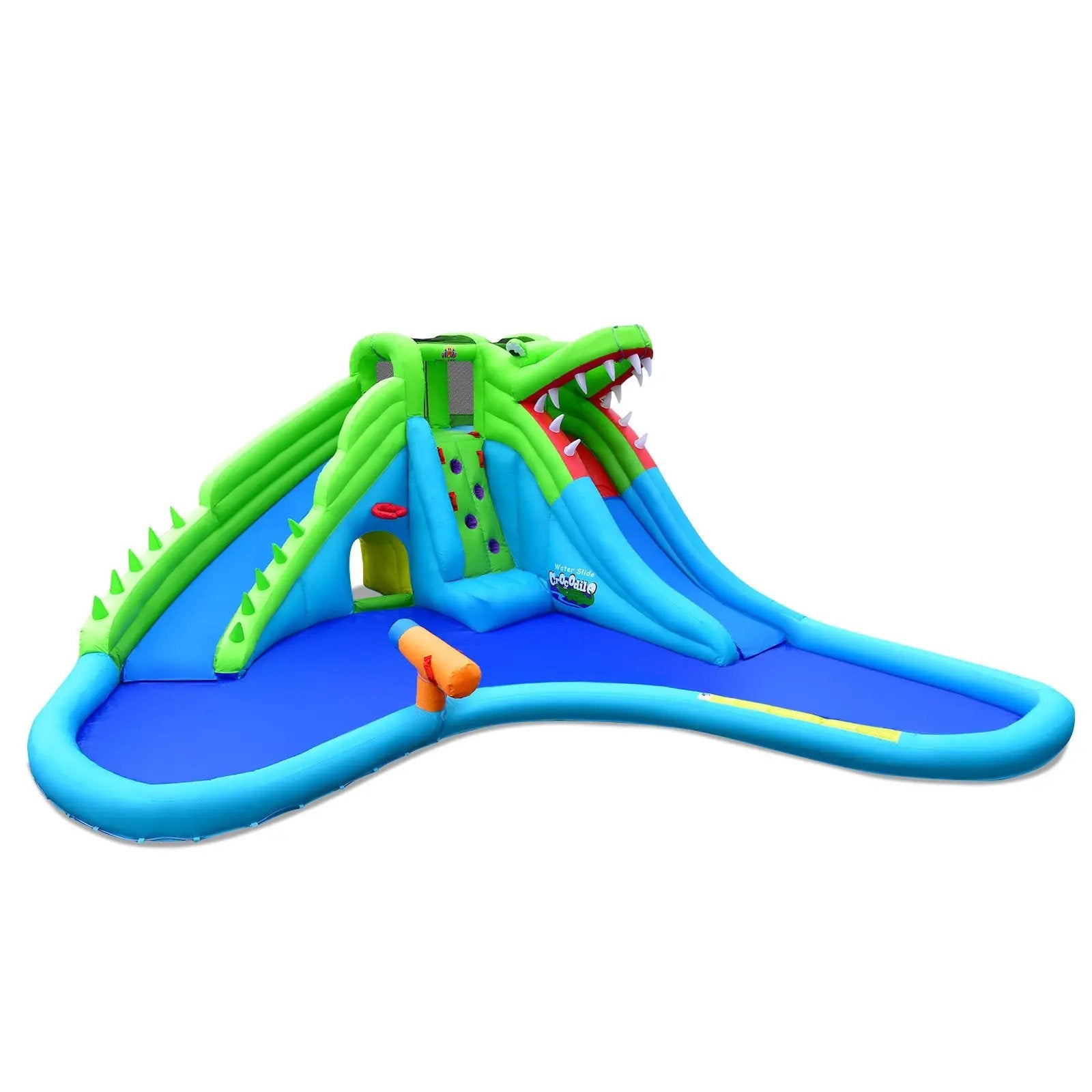 7-in-1 Inflatable Bounce House with Splashing Pool without Blower by DirectDeals