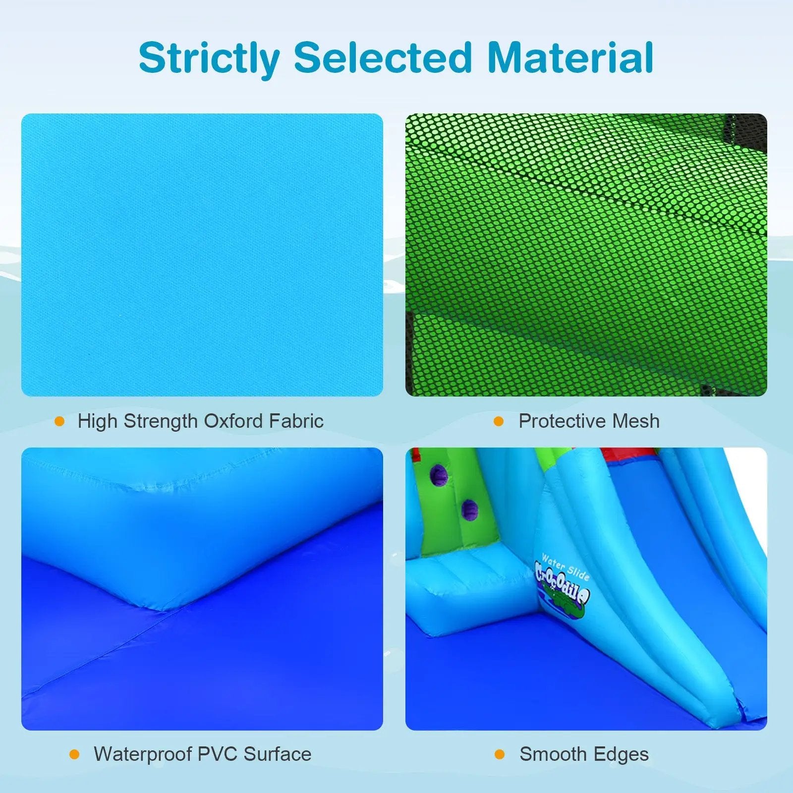 7-in-1 Inflatable Bounce House with Splashing Pool without Blower by DirectDeals