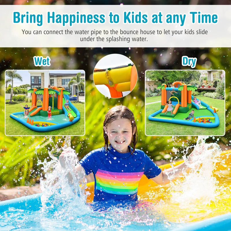 Inflatable Water Slide Park with Upgraded Handrail without Blower by DirectDeals