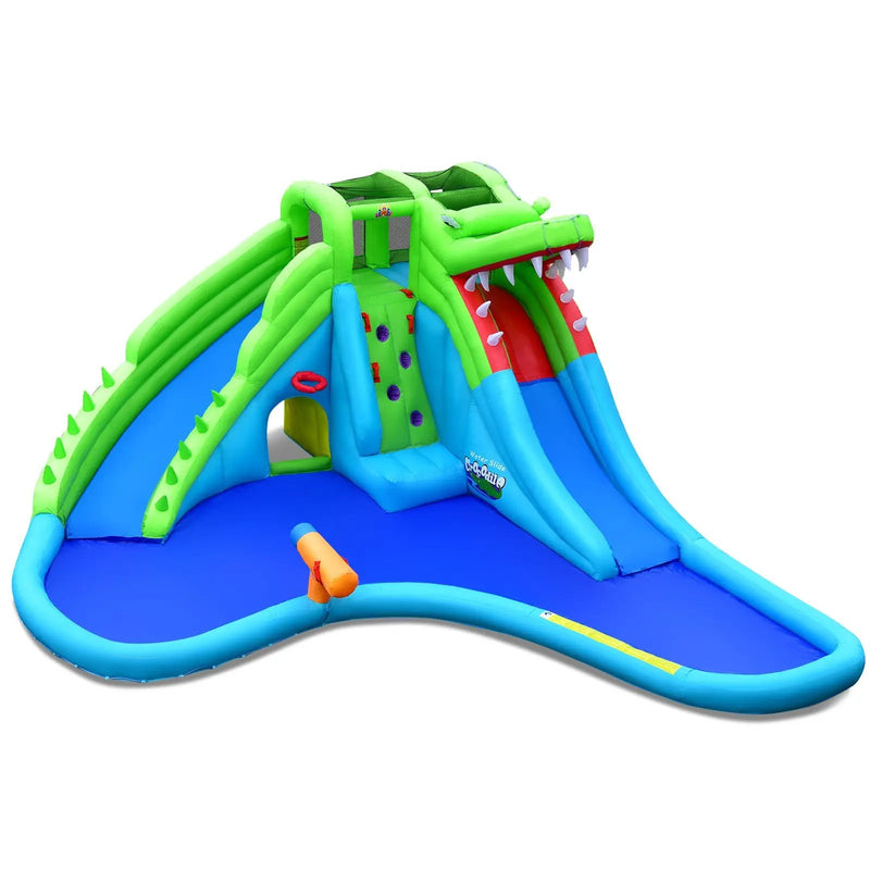 7-in-1 Inflatable Bounce House with Splashing Pool without Blower by DirectDeals