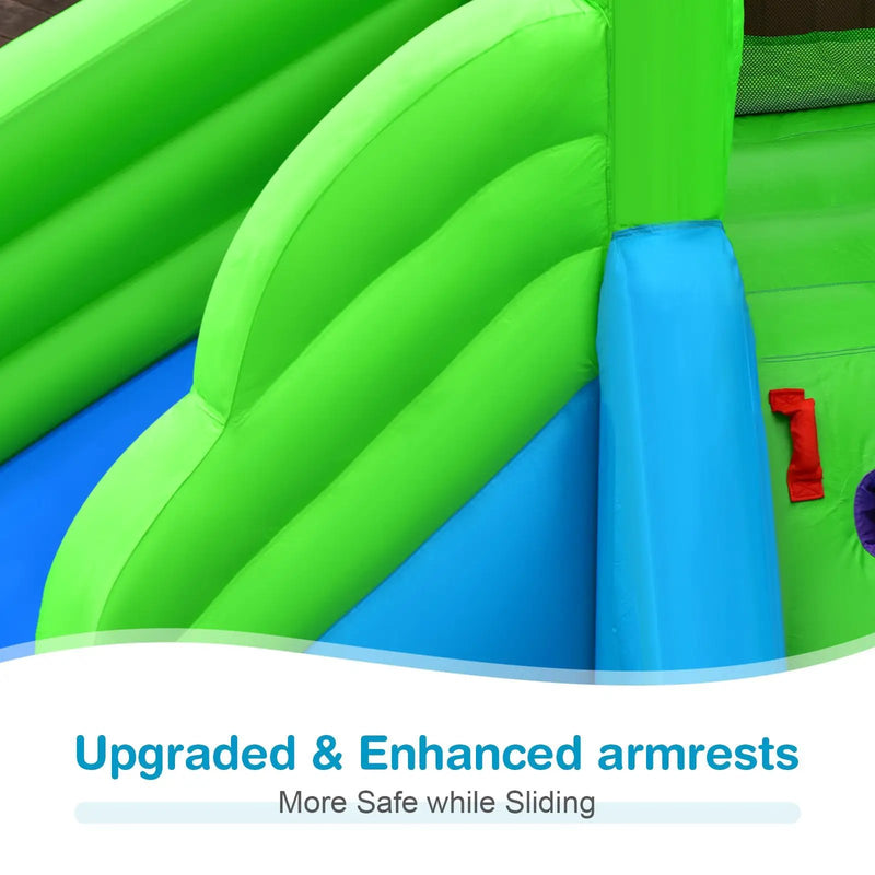 7-in-1 Inflatable Bounce House with Splashing Pool without Blower by DirectDeals