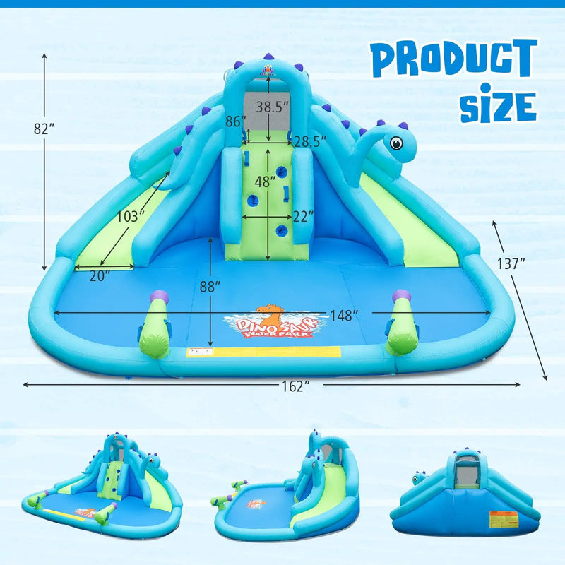 Inflatable Water Slide with Dual Slides and Large Splash Pool (Without Blower) by DirectDeals