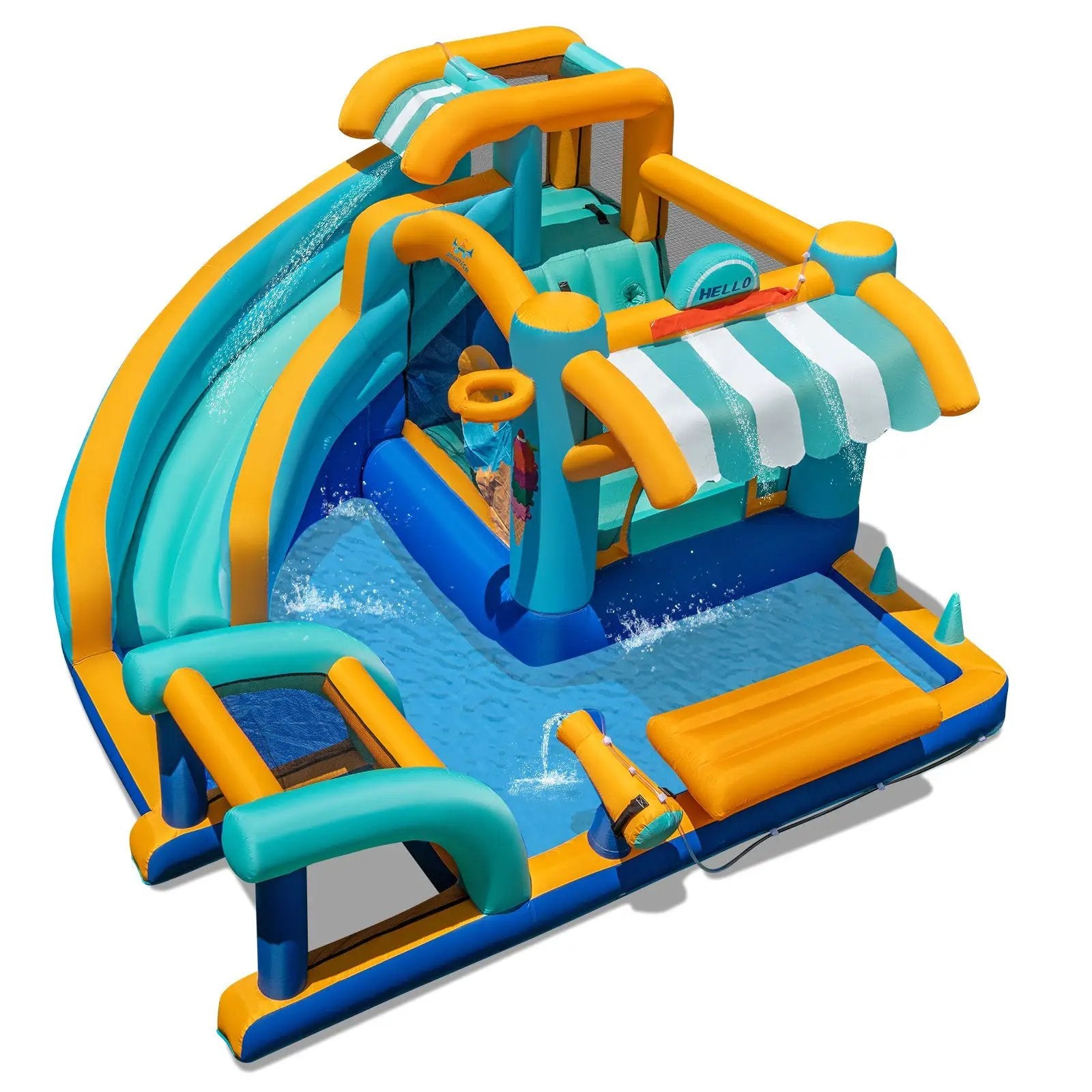 Inflatable Water Slide Bounce House Kids Jump Castle with 750W Blower by DirectDeals