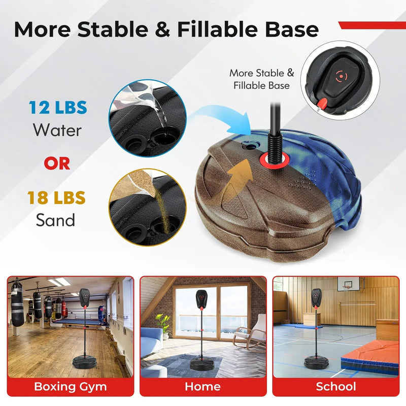 Inflation-Free Boxing set with Punching Bag and Boxing Gloves Quick Rebound Design for 5+ Years Old Kids by DirectDeals