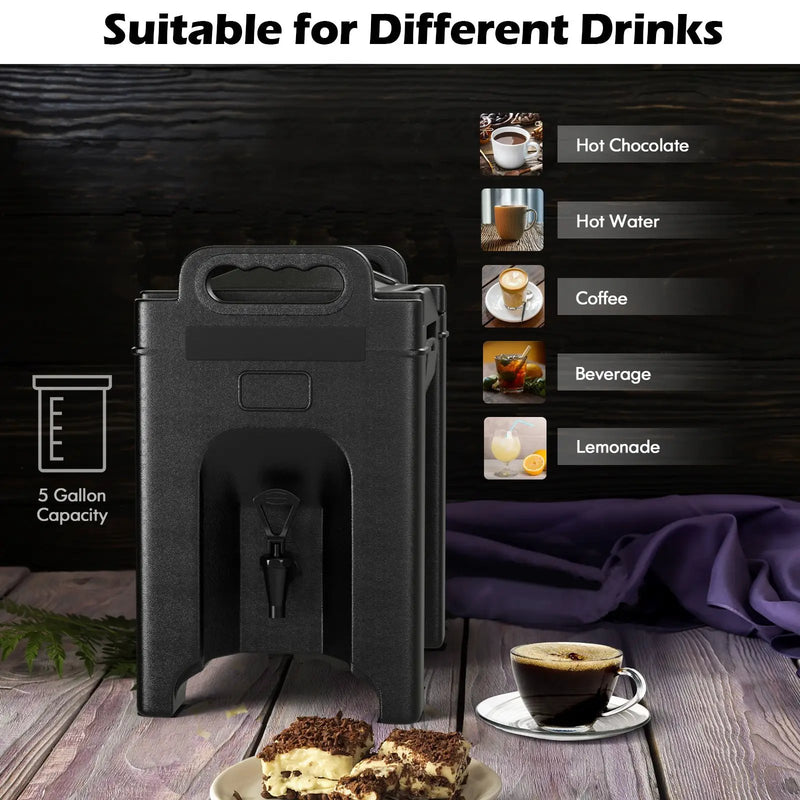 2.5 Gallon Insulated Beverage Server Dispenser-Black by DirectDeals