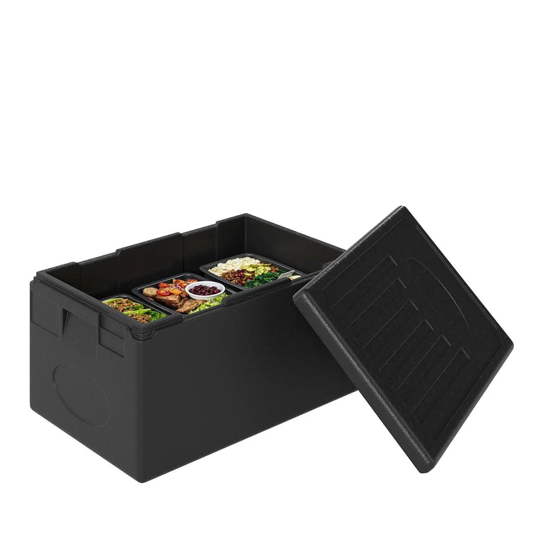 Insulated Food Pan Carrier 49 Qt Top Load Stackable Hot Box with Built-in Handles by DirectDeals