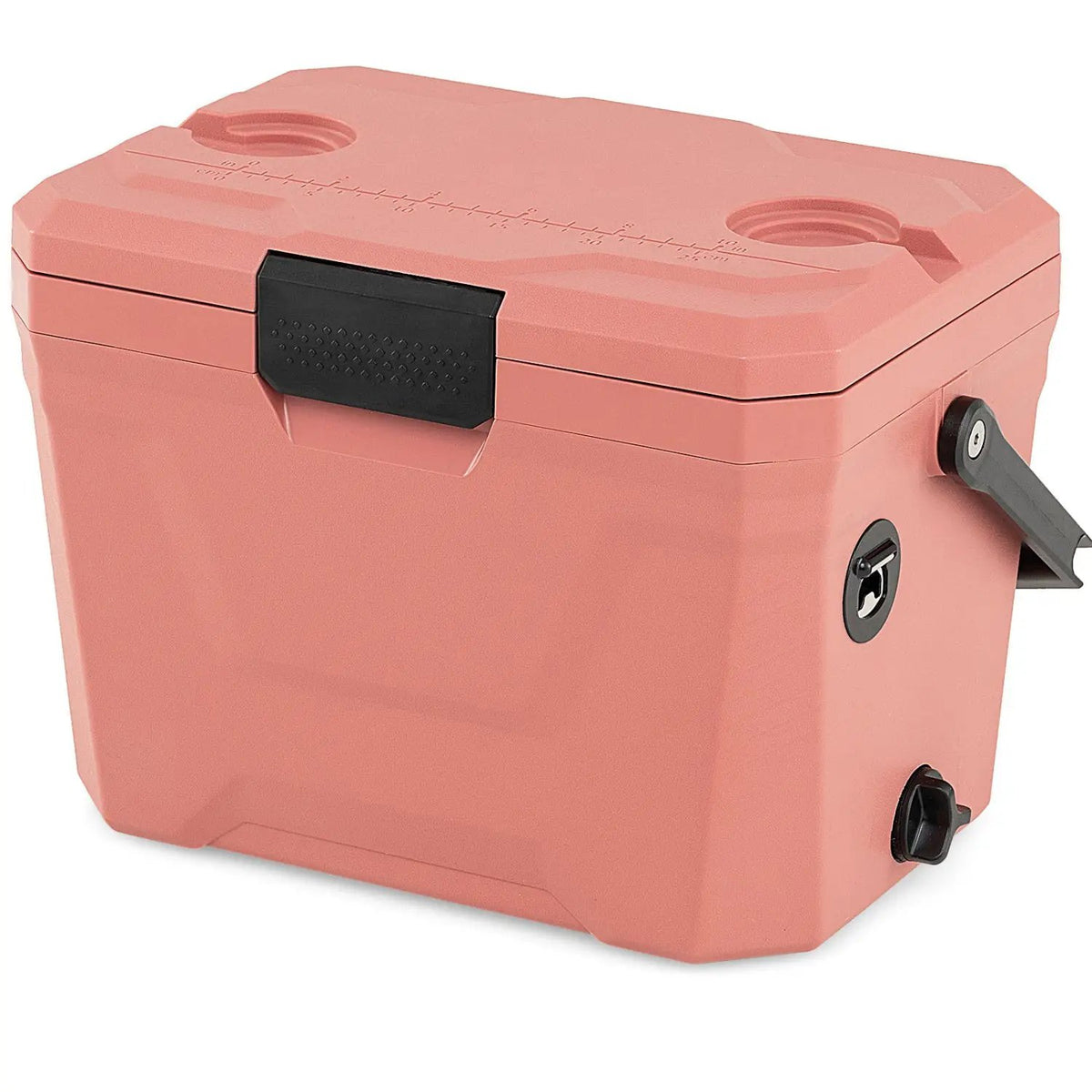 Insulated Portable Cooler Hard Shell Ice Chest with 2 Cup Holders by DirectDeals