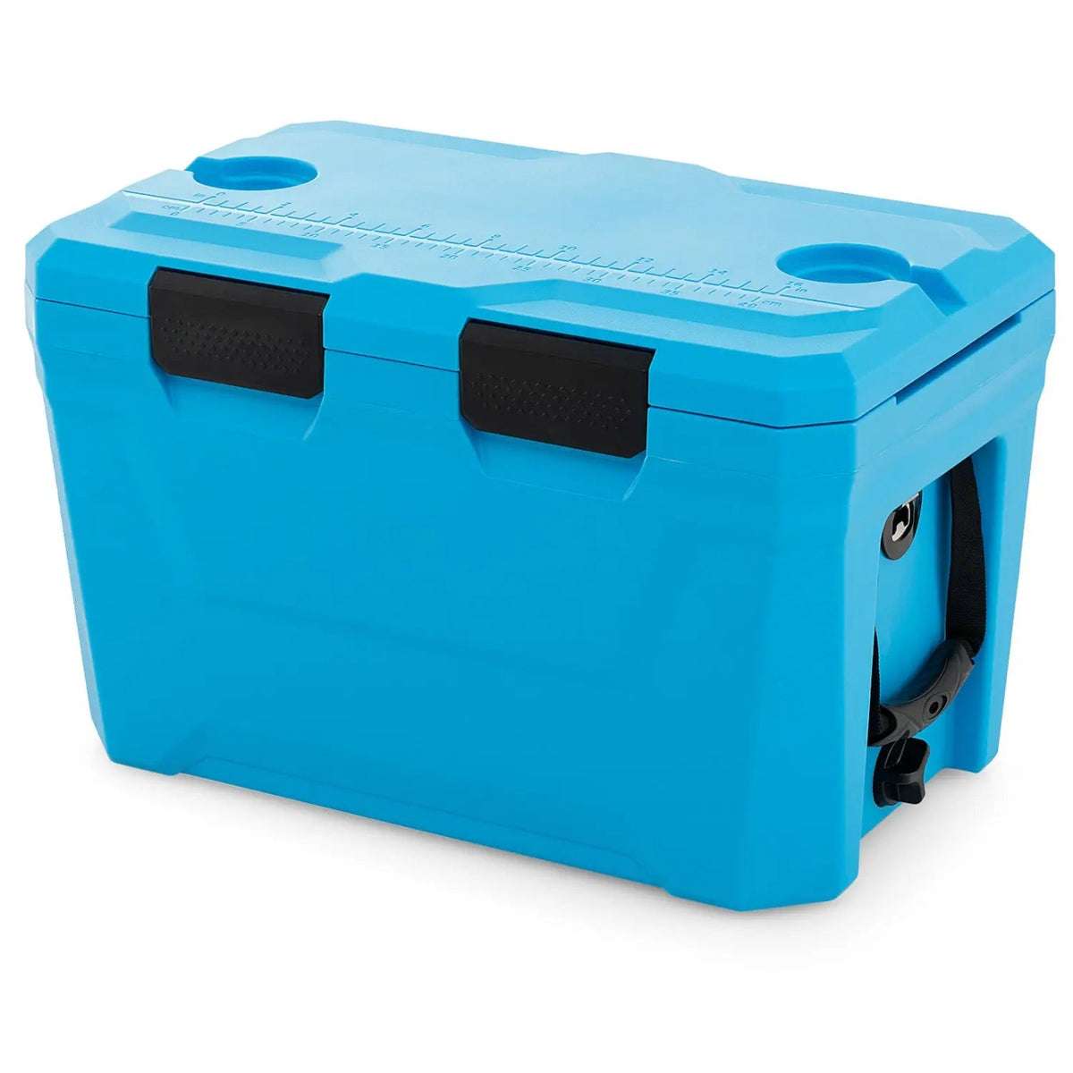 Insulated Portable Cooler Hard Shell Ice Chest with 2 Cup Holders Bottle Opener and Drain Plug by DirectDeals