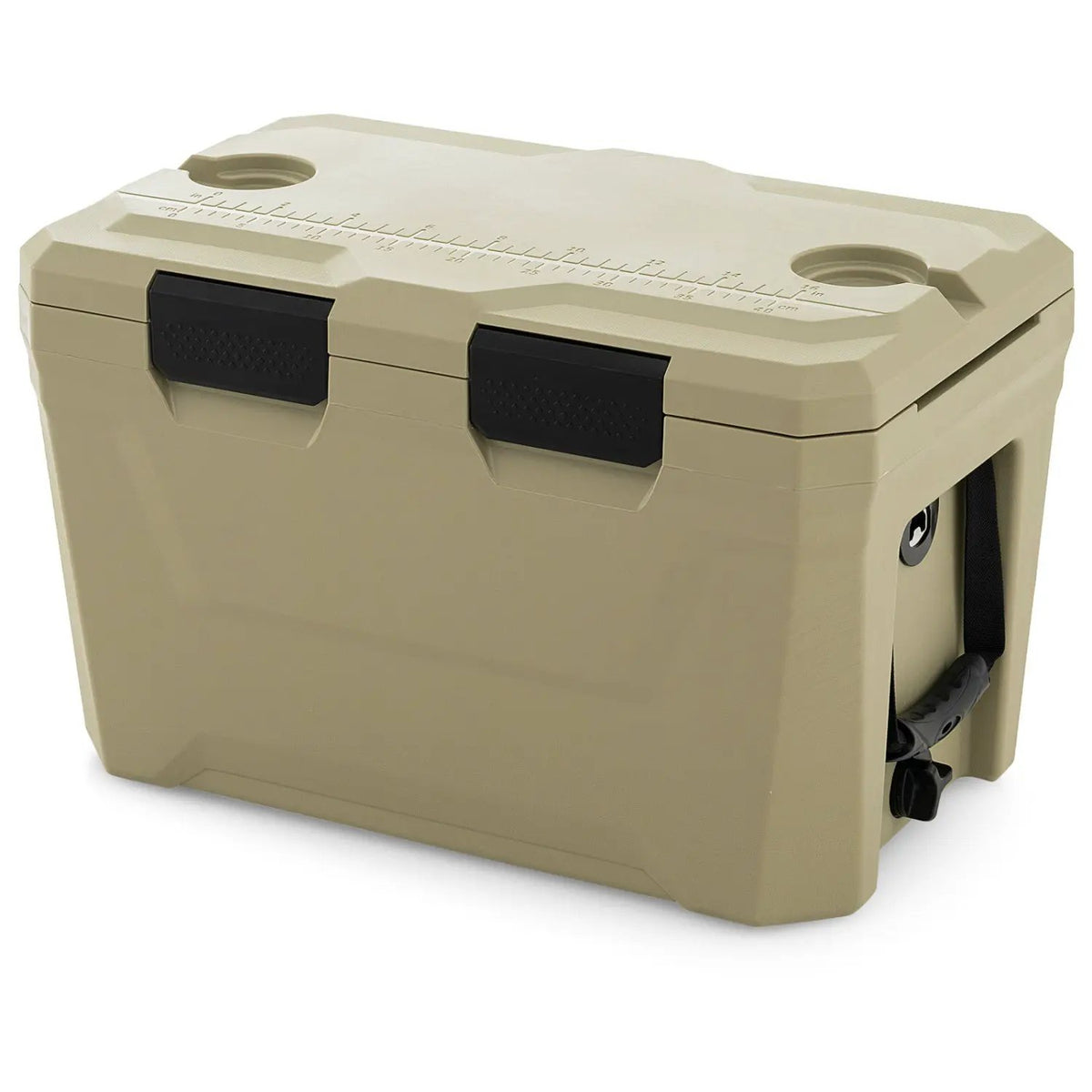 Insulated Portable Cooler Hard Shell Ice Chest with 2 Cup Holders Bottle Opener and Drain Plug by DirectDeals