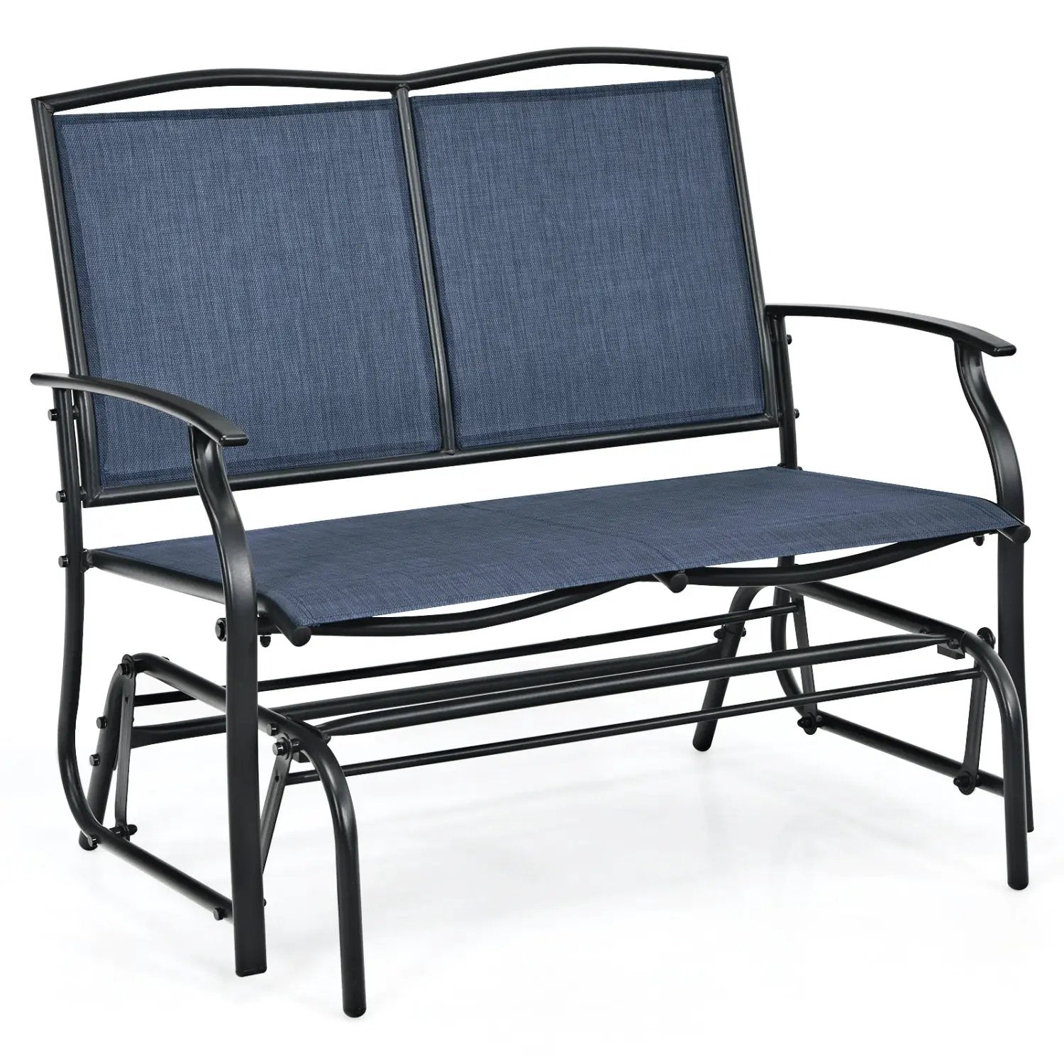 Iron Patio Rocking Chair for Outdoor Backyard and Lawn by DirectDeals