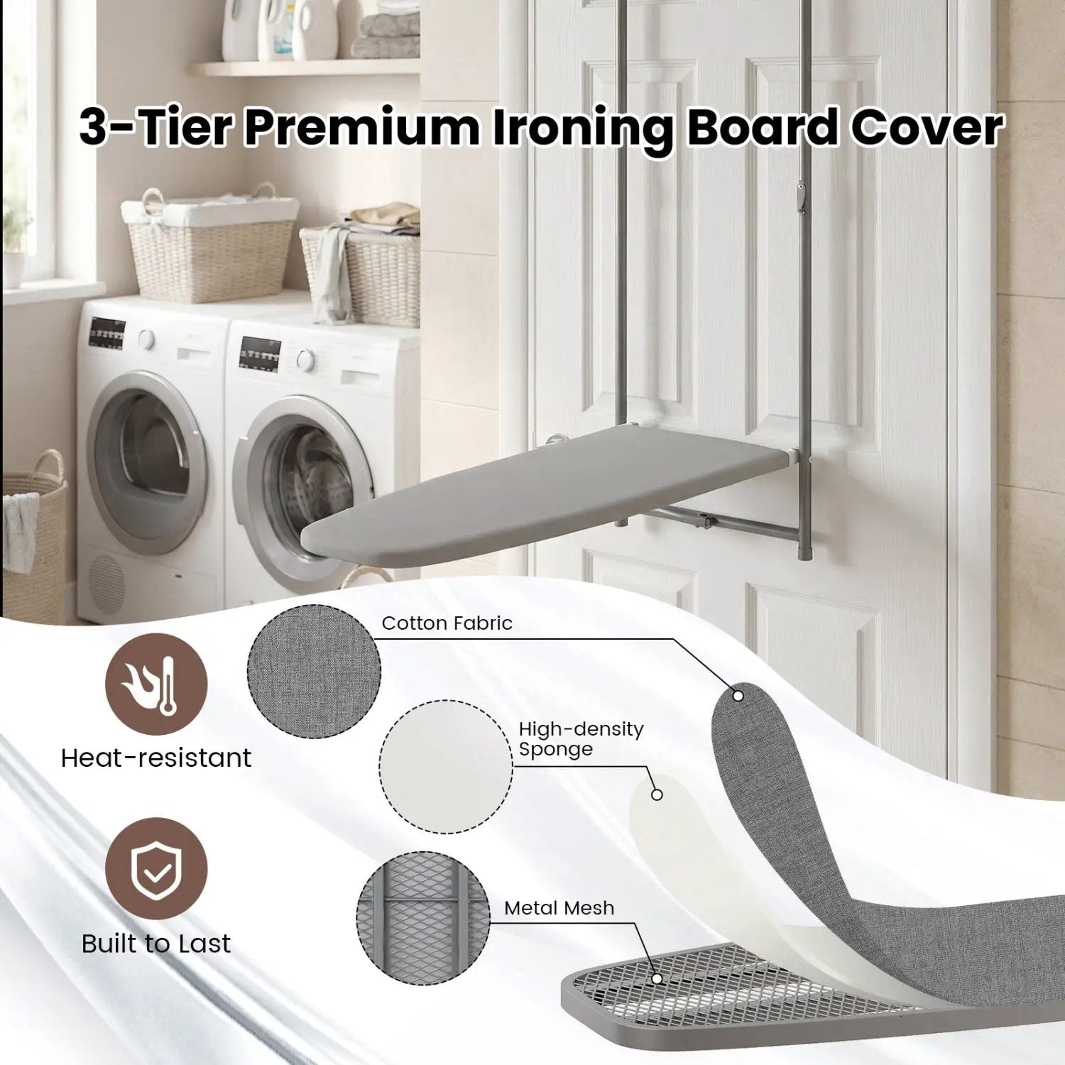 Ironing Board Space-Saving Metal Hanging Ironing Board by DirectDeals