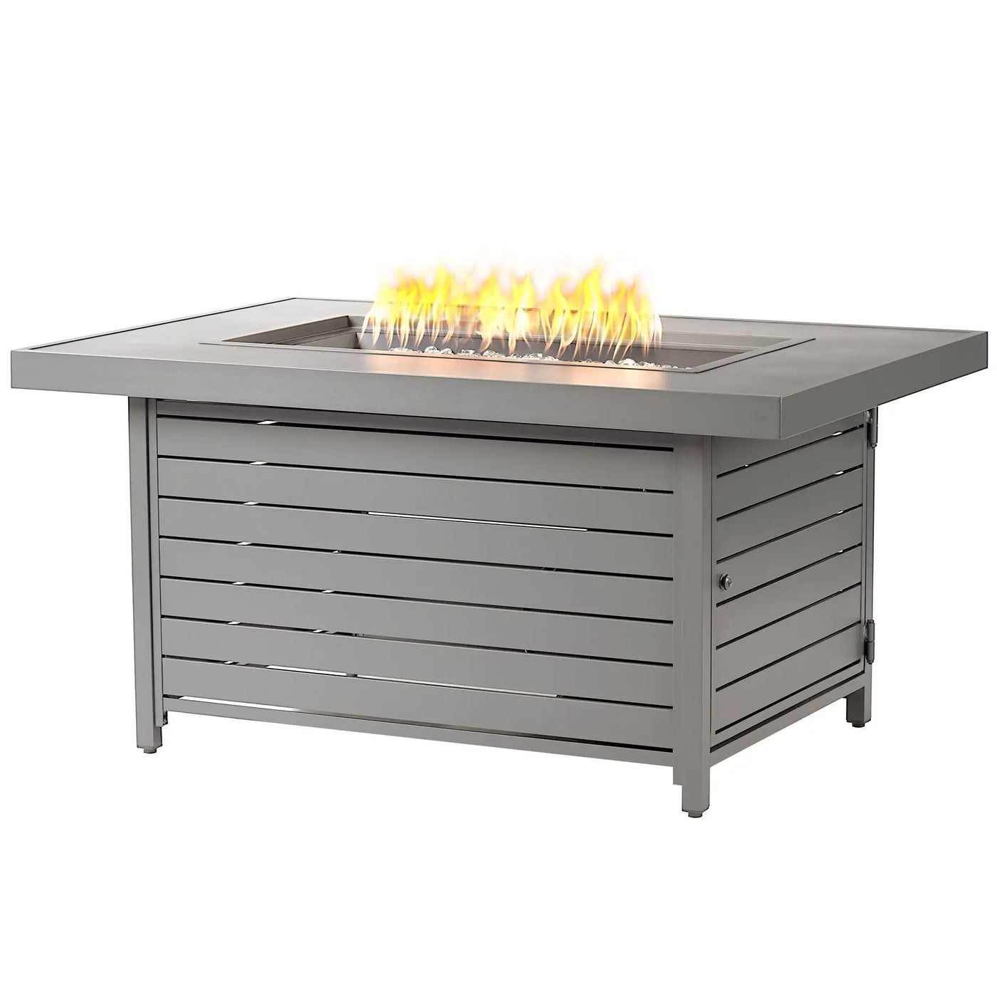 Aluminum 48-in Rectangular Propane Fire Table, Beads, Covers and Lid by Sharicks