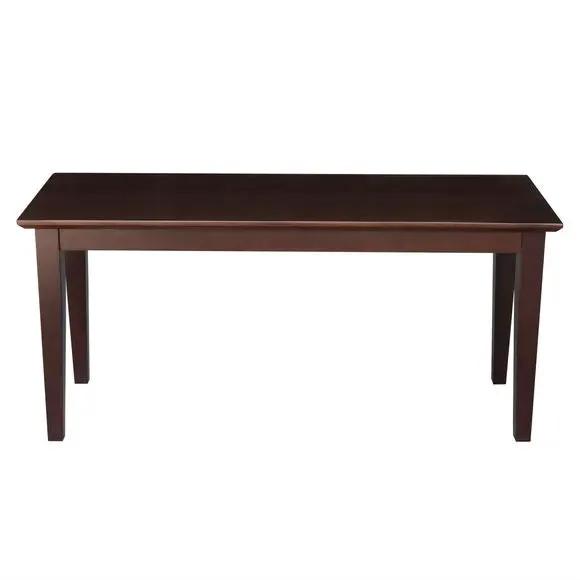 Solid Wood Entryway Accent Bench in Java Brown Finish by HomePacific