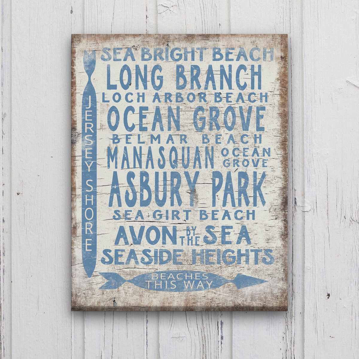 Vintage Jersey Shore Beach Sign | Asbury park, Sea Girt, Manasquan, Seaside Heights, photo 3 of 8
