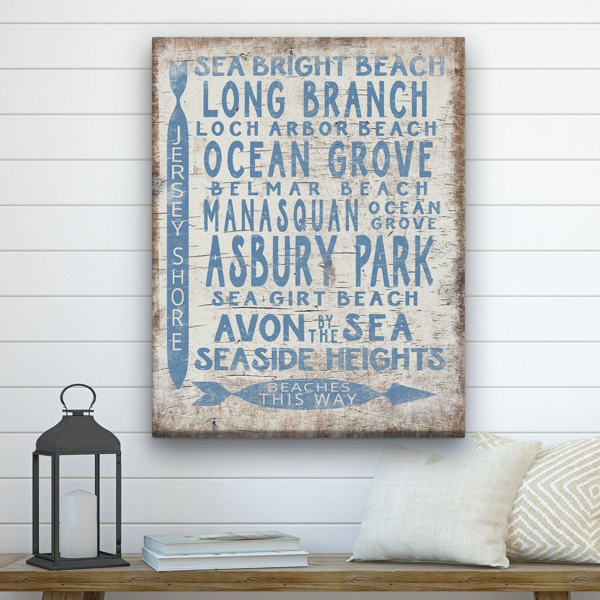 Vintage Jersey Shore Beach Sign | Asbury park, Sea Girt, Manasquan, Seaside Heights, photo 6 of 8