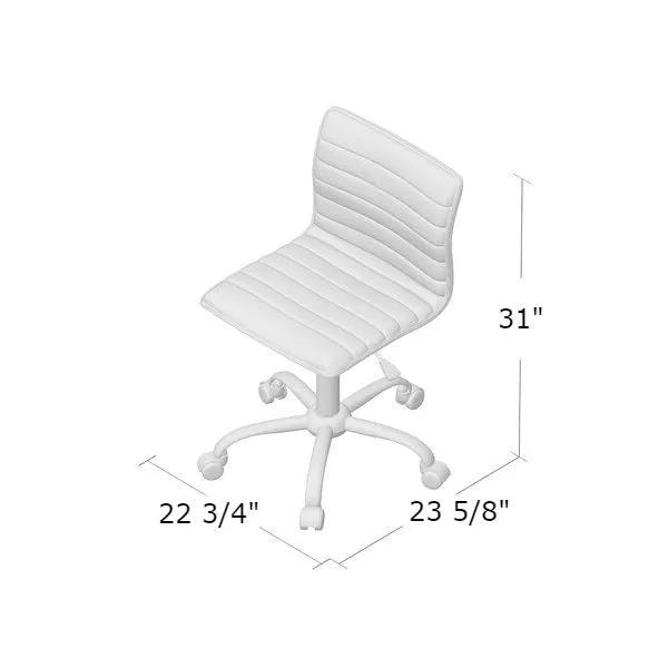 Heavy Duty Gray Channel-Tufted Conference Chair by HomePacific