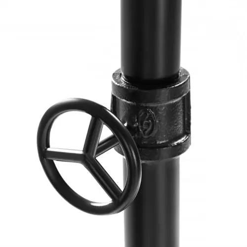 Rustic Industrial Laundry Pipe Garment Rack Lockable Wheels by HomePacific