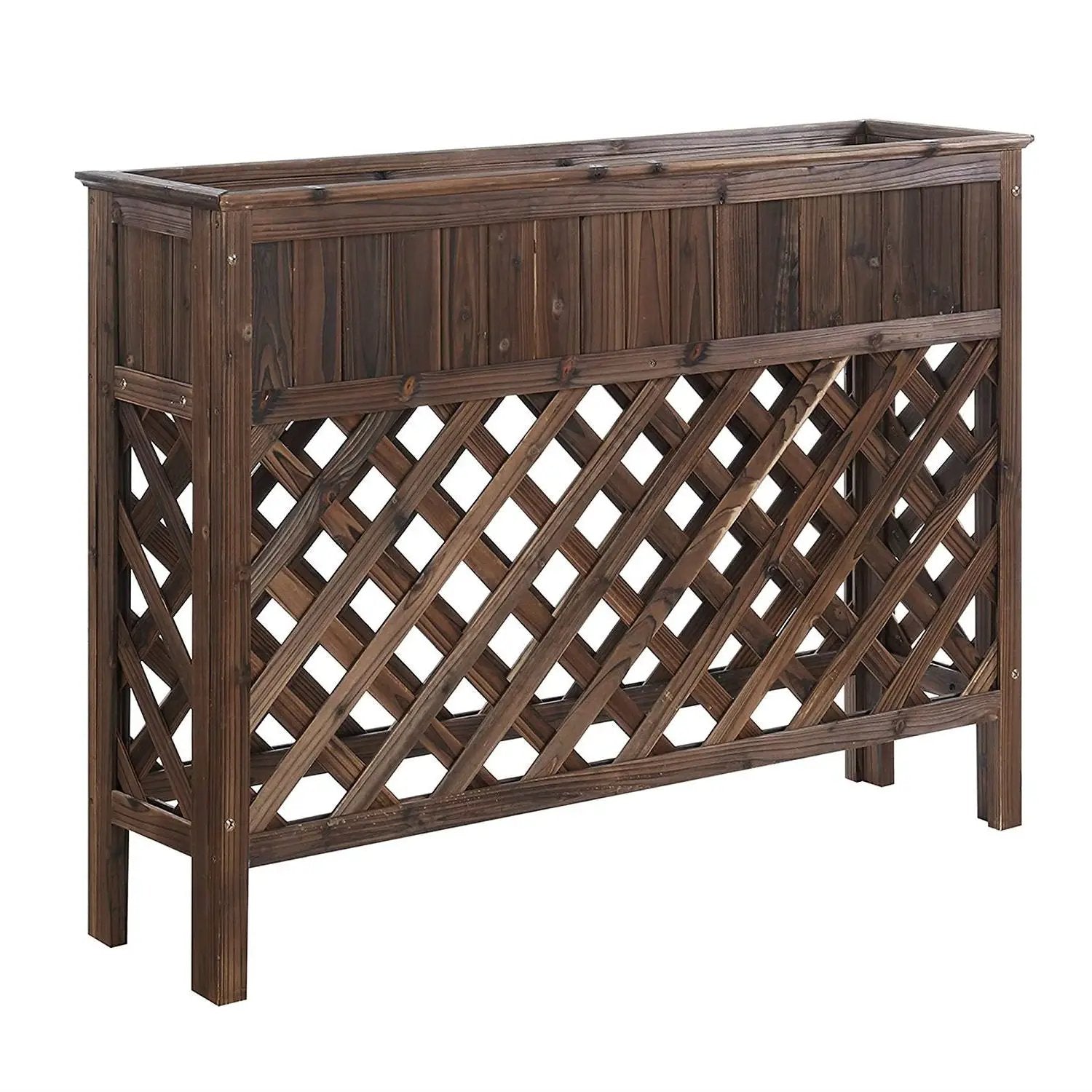 Large Raised Patio Planter Weathered Cedar L 48" x W 12.5" x 35.5" by HomePacific