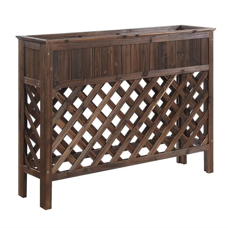 Large Raised Patio Planter Weathered Cedar L 48" x W 12.5" x 35.5" by HomePacific