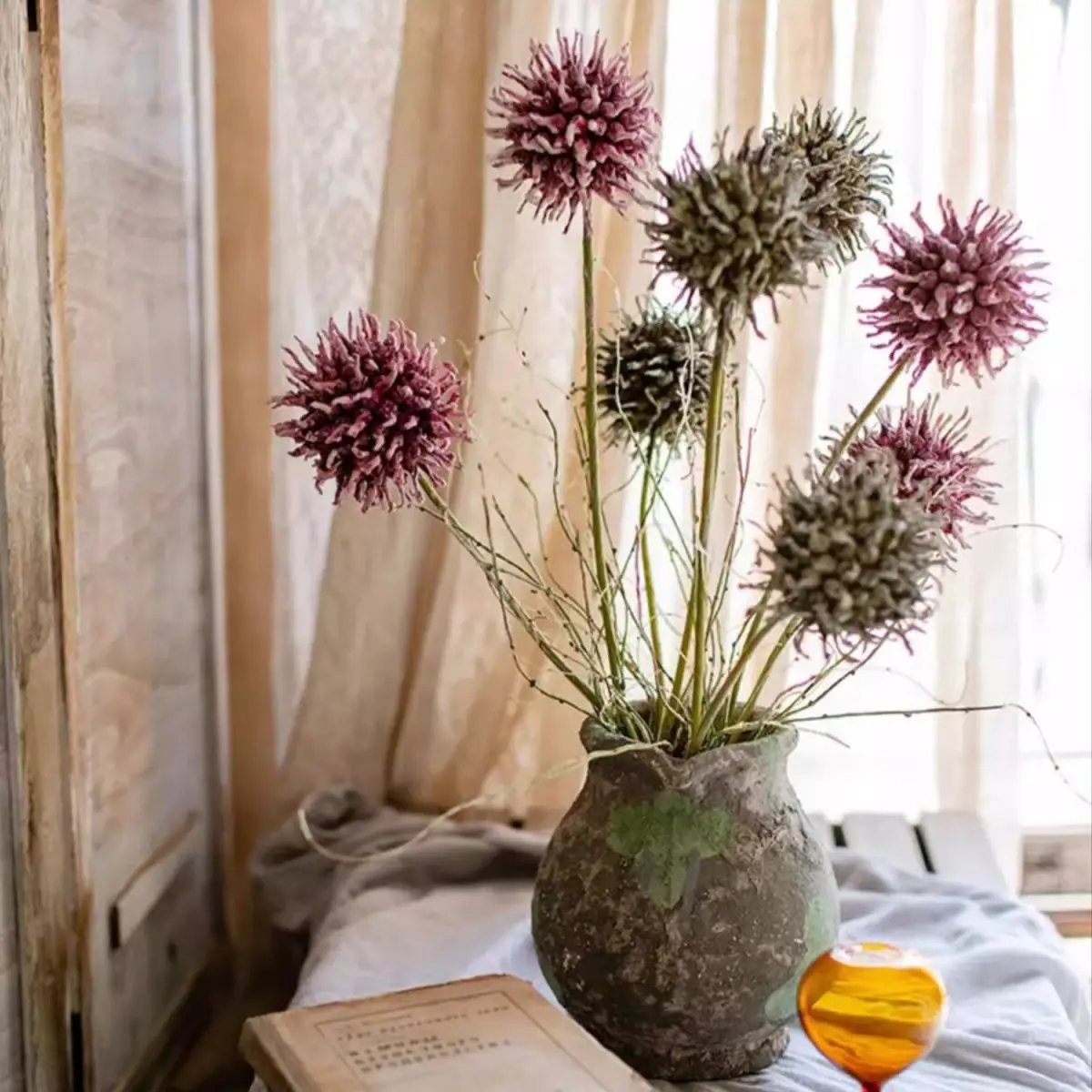Rustic Thistle Pod Stem 27.5" Tall by RusticReach