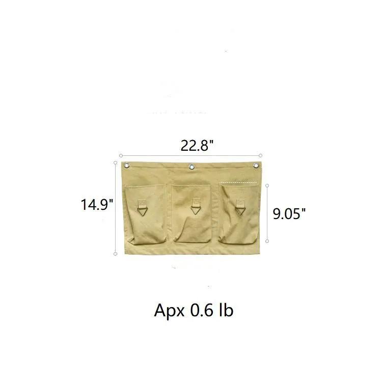 3-Pocket Green Canvas Organizer for Garden Tools by RusticReach