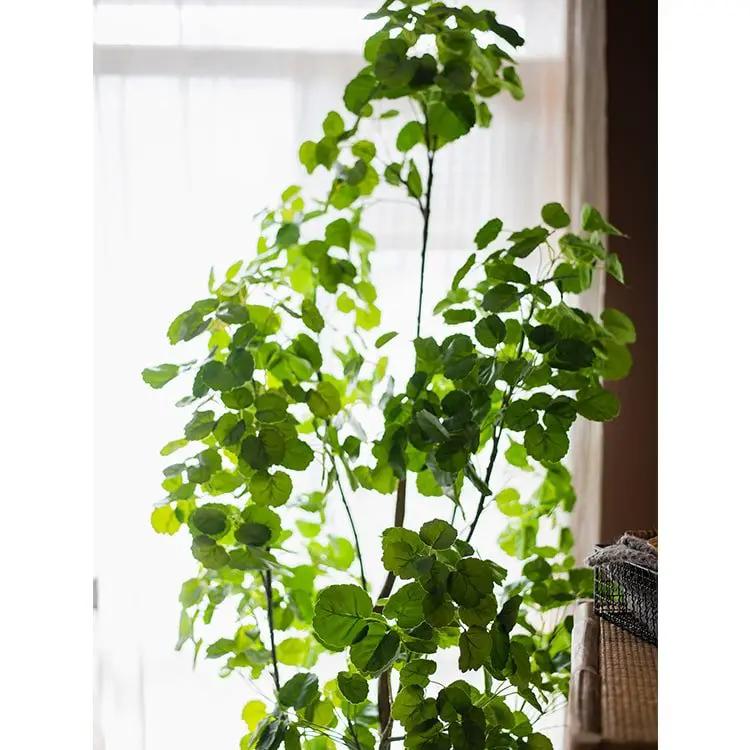 Silk Artificial Apple Banyan Leaf Tree In Pot by RusticReach