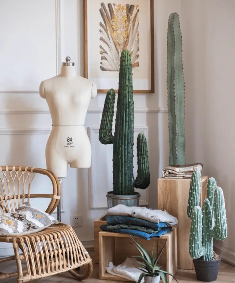 Artificial Cactus in Pot Various Styles by RusticReach
