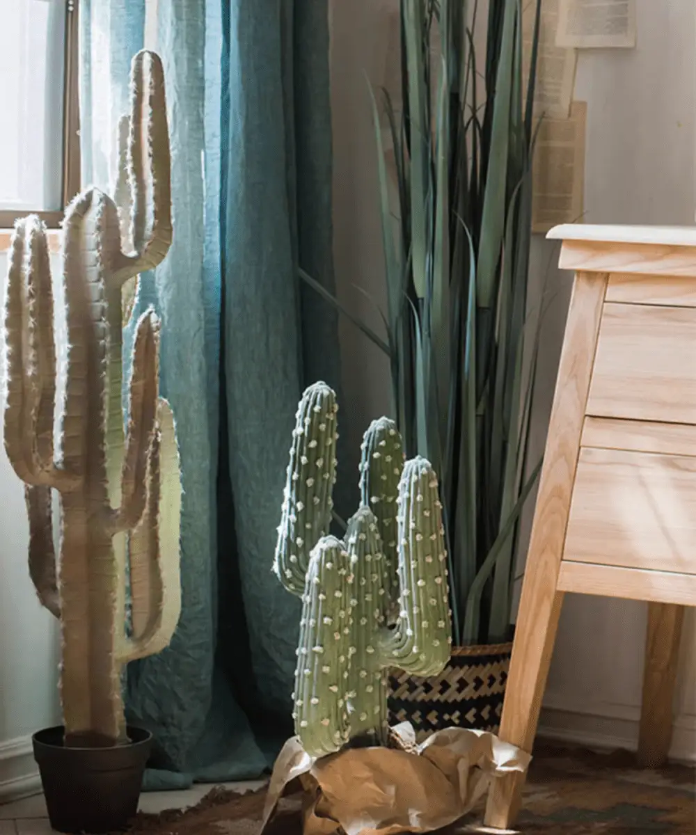 Artificial Cactus in Pot Various Styles by RusticReach