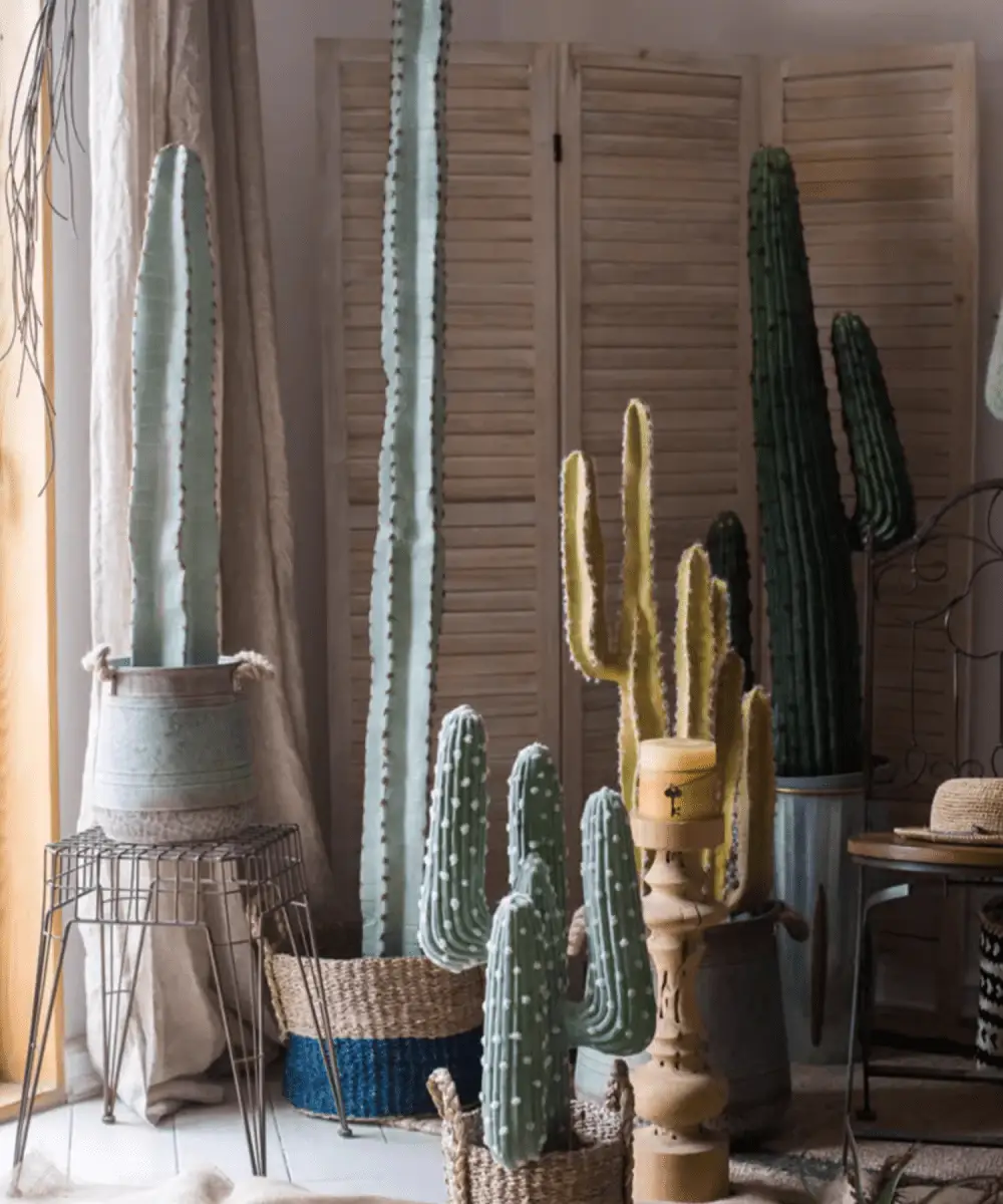 Artificial Cactus in Pot Various Styles by RusticReach
