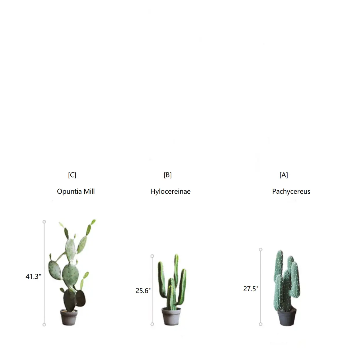 Artificial Cactus in Pot Various Styles by RusticReach