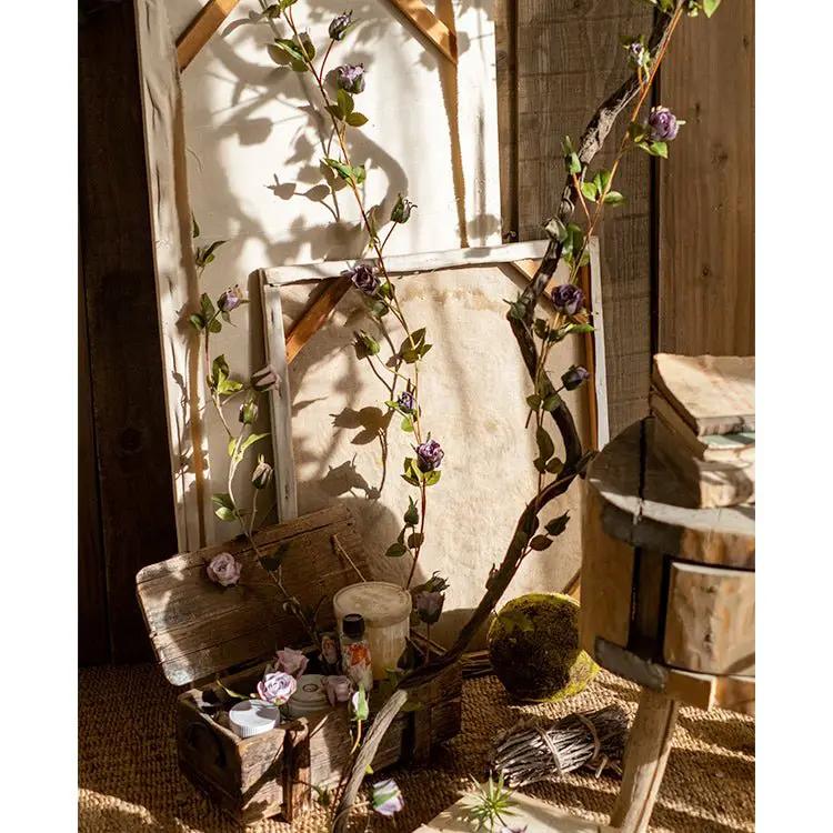 Artificial Silk Rose Vine 55" Long by RusticReach