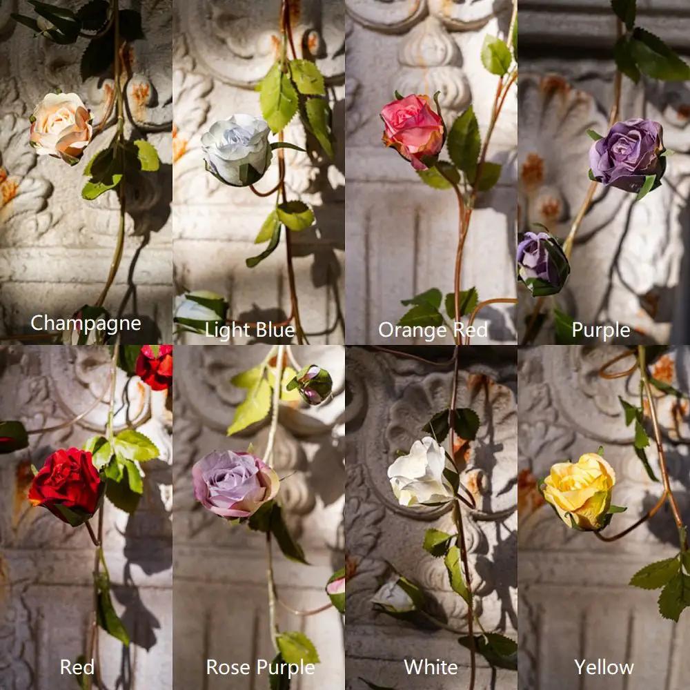 Artificial Silk Rose Vine 55" Long by RusticReach