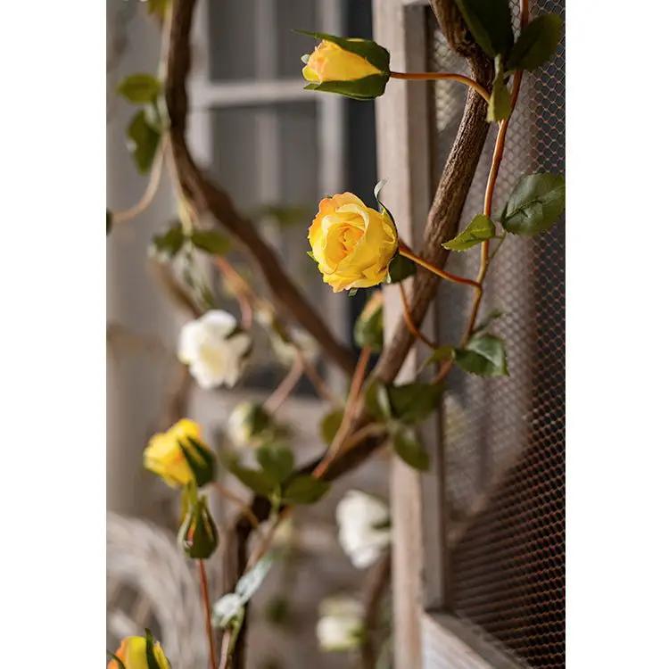 Artificial Silk Rose Vine 55" Long by RusticReach