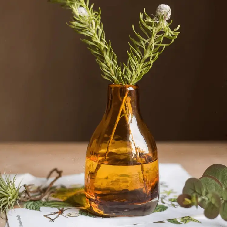 Amber Handblown Glass Bottle by RusticReach
