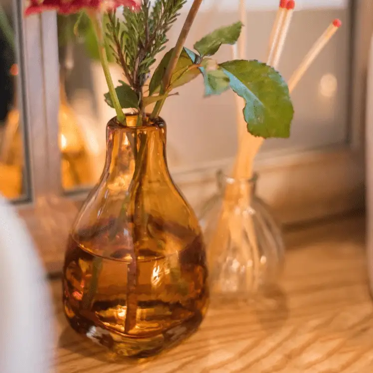 Amber Handblown Glass Bottle by RusticReach