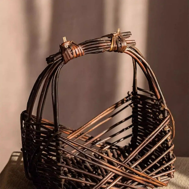 Artisan Willow Carry Basket by RusticReach