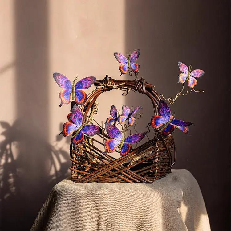 Artisan Willow Carry Basket by RusticReach
