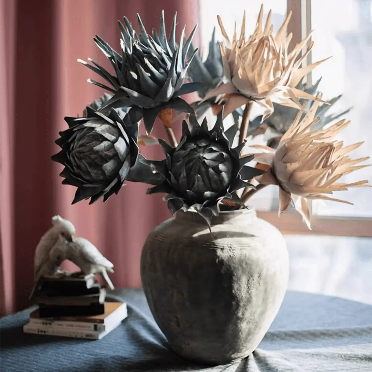 Artificial Artichoke Stem in Various Colors 37" Tall by RusticReach