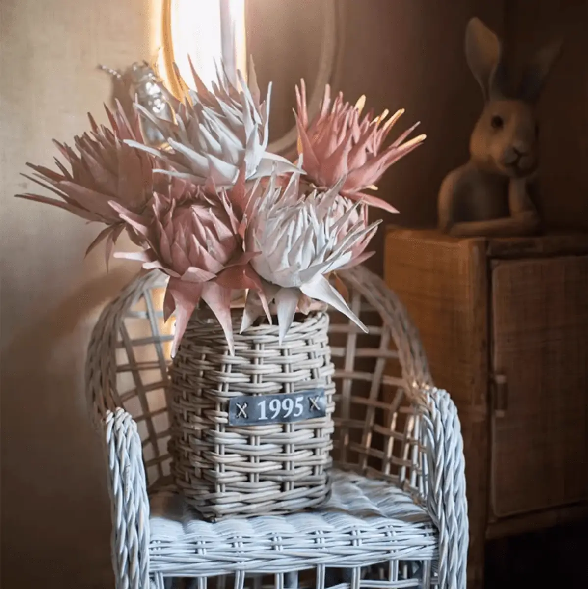 Artificial Artichoke Stem in Various Colors 37" Tall by RusticReach